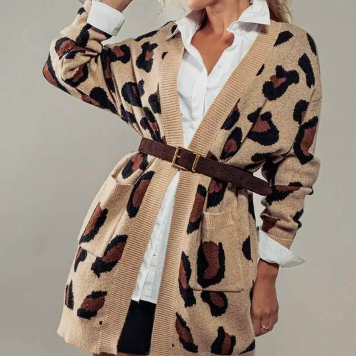 新品　Cardigan Jacket Animal Print Knit cardigan (Animal print) for women | Buy online | ABOUT YOU