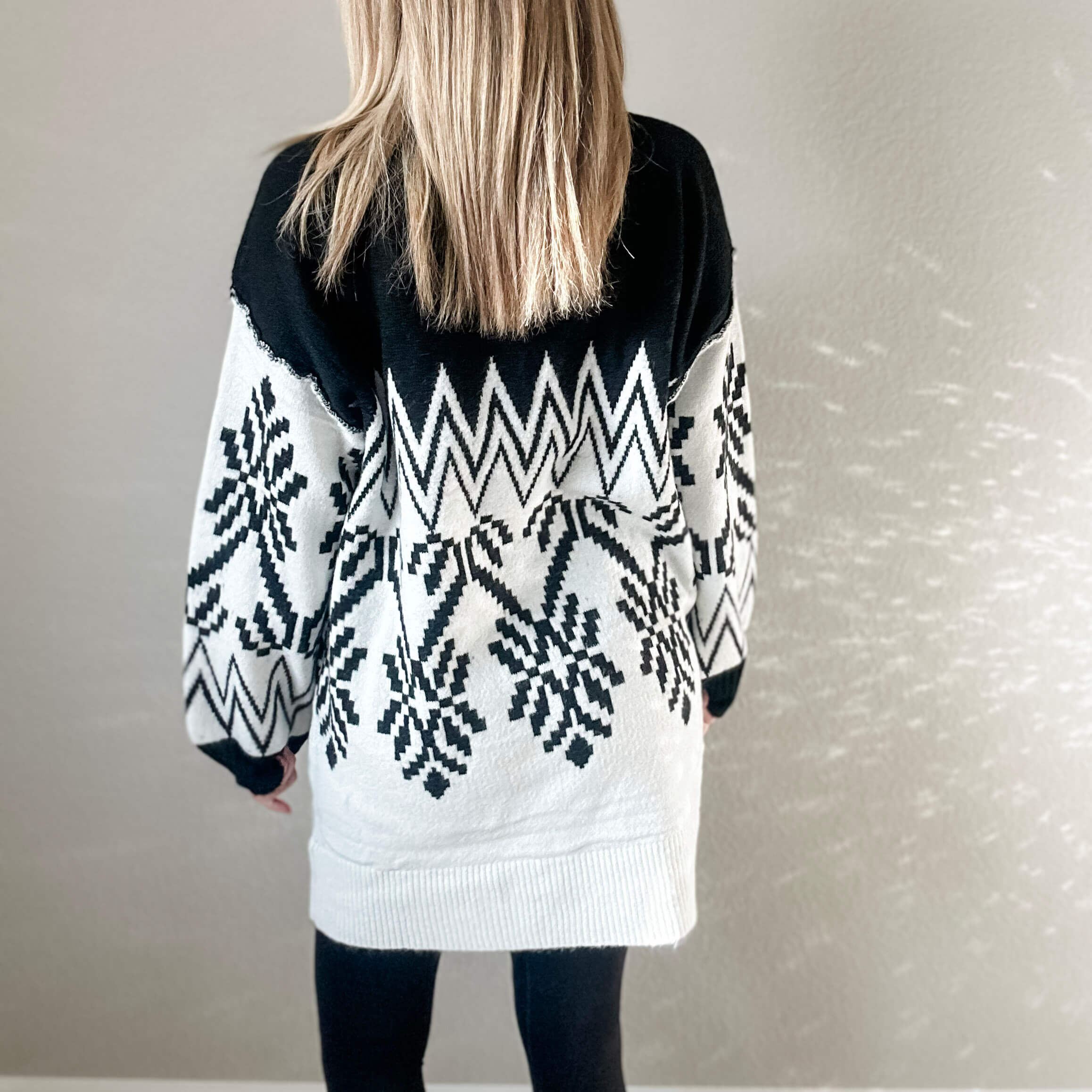 Alpine Knit Oversized Mini Sweater Dress