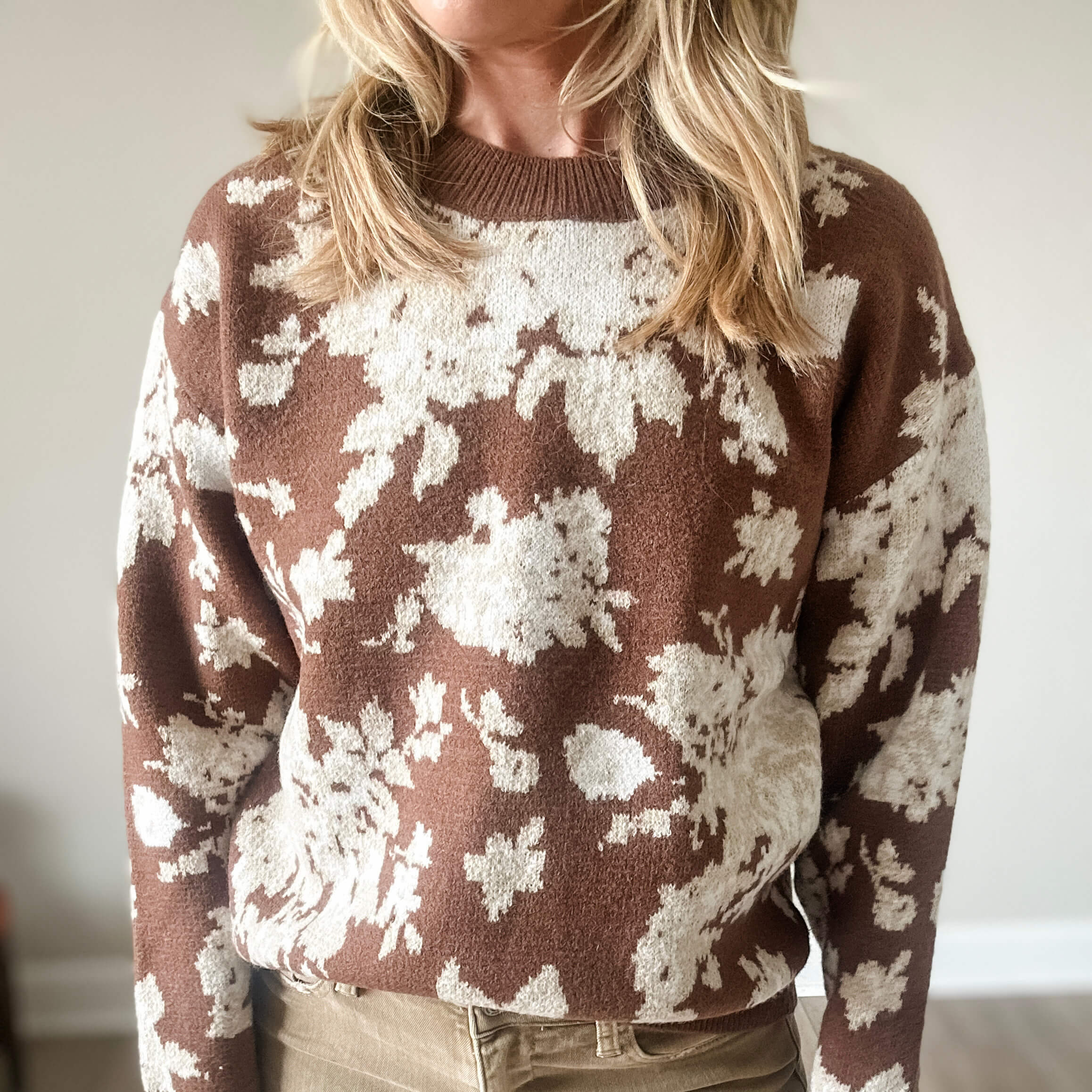 Floral Brushed Sweater