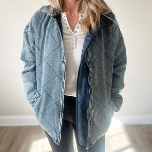 Denim Quilted Jacket