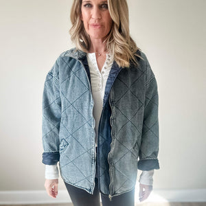 Denim Quilted Jacket