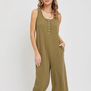 Button Down Jumpsuit