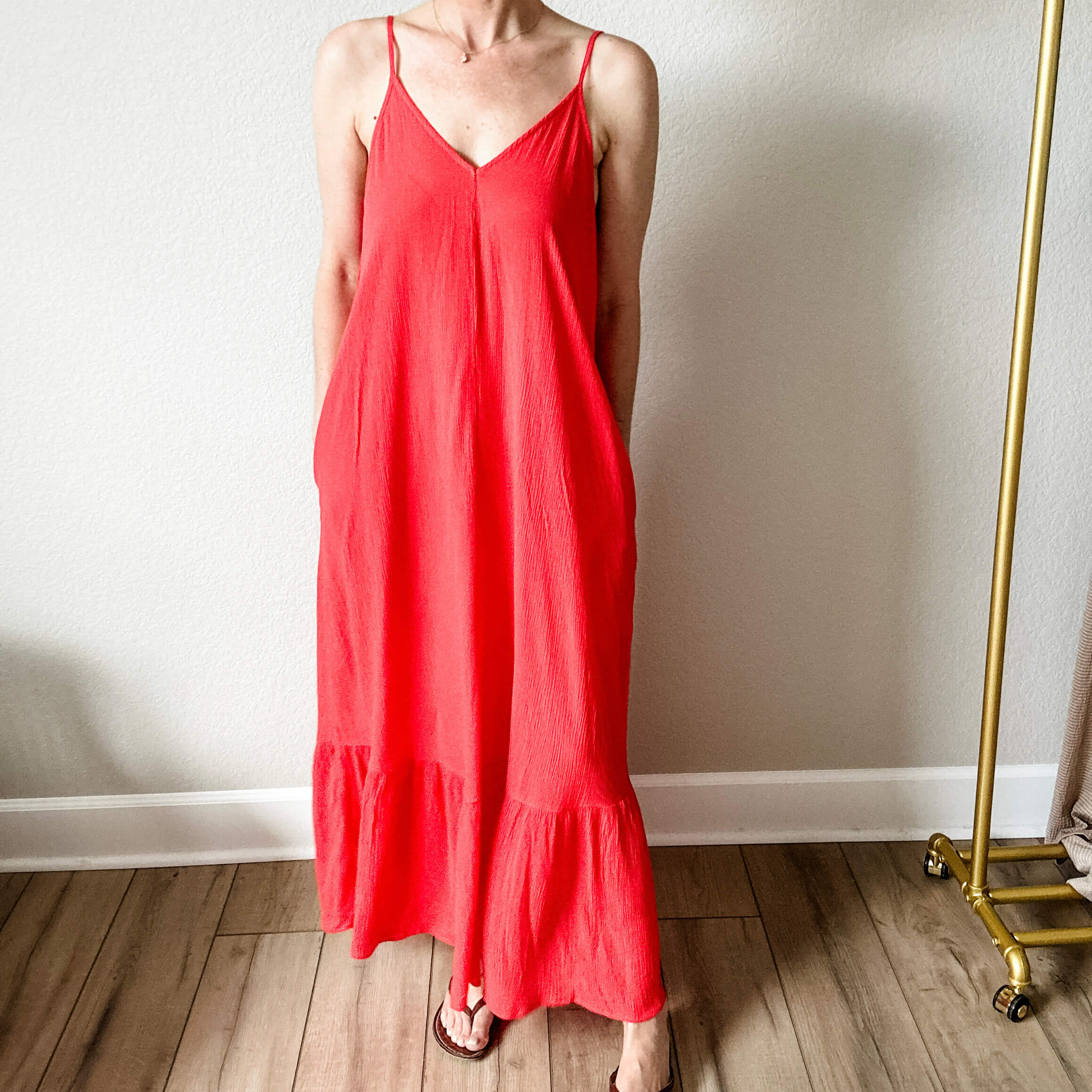 V Neck Maxi Dress