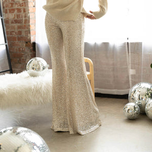 Far Out Sequin Flares