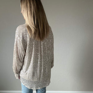 Collared Sequin Tunic