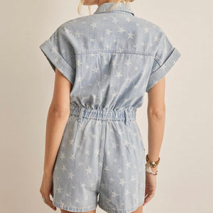 Star Denim Romper