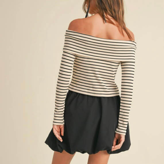 Off the Shoulder Striped Top